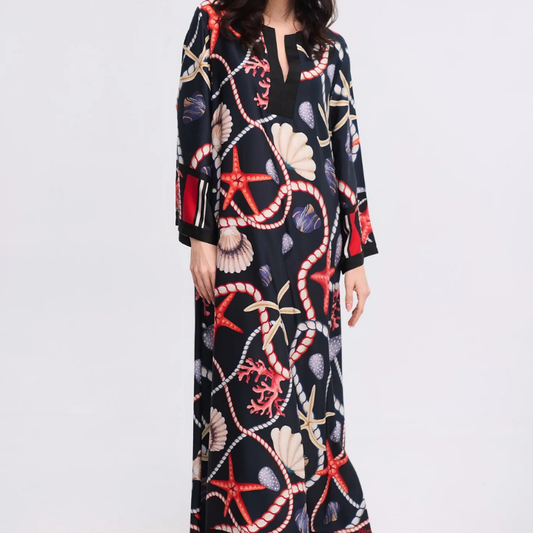 Coastal Elegance Kaftan Dress for Women J6006