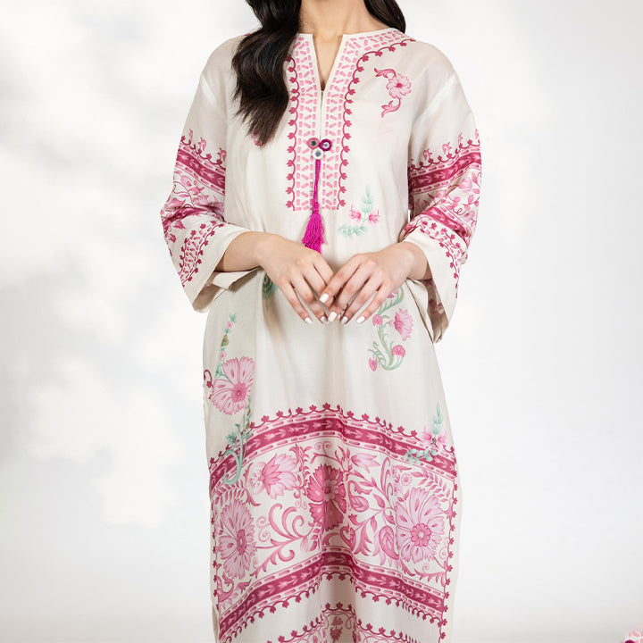 Ceramic Floral Tunic Coord Set for women