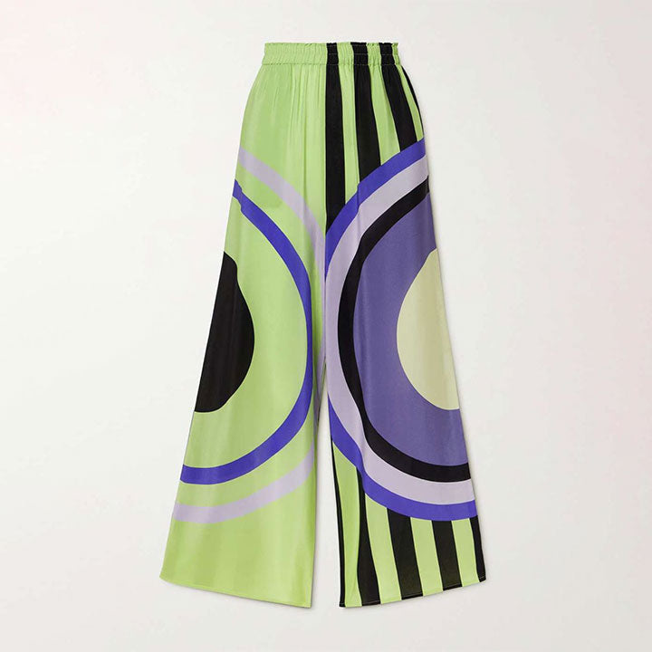 V-neck Style Circular Printed Co-Ord Set