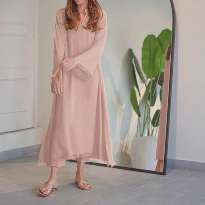Fringed Solid Coord Set for women