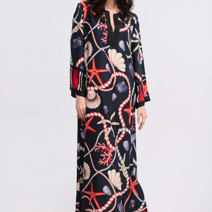 Coastal Elegance Kaftan Dress for Women J6006