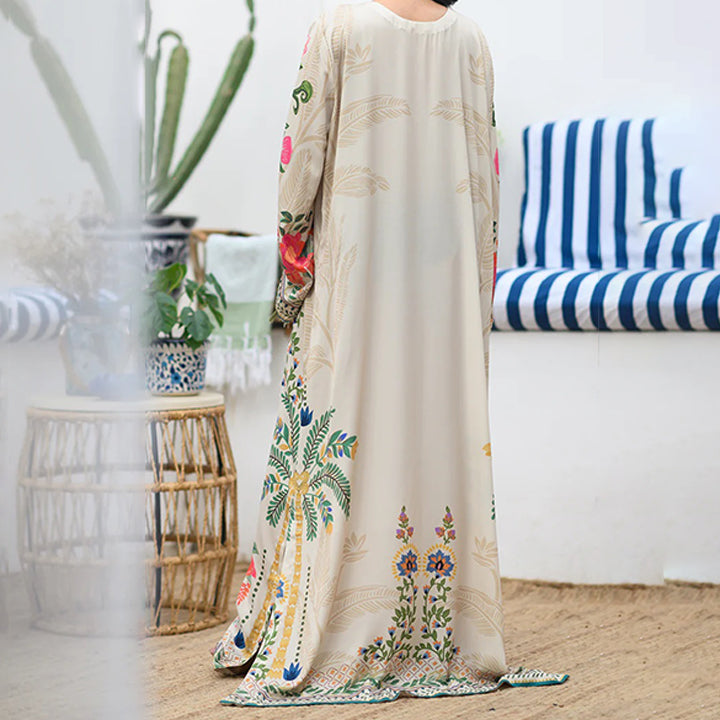 Vibrant Floral Long Dress for Women