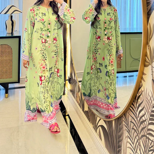 Pastoral Floral Long Dress for women