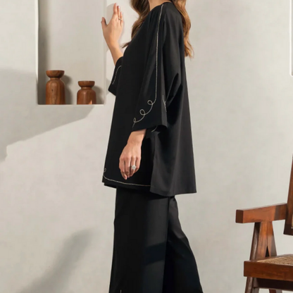 Embroidered Kimono Coord Set for Women