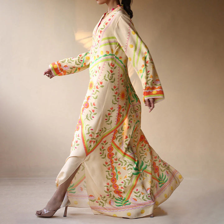 Geometric Print Long Dress for women