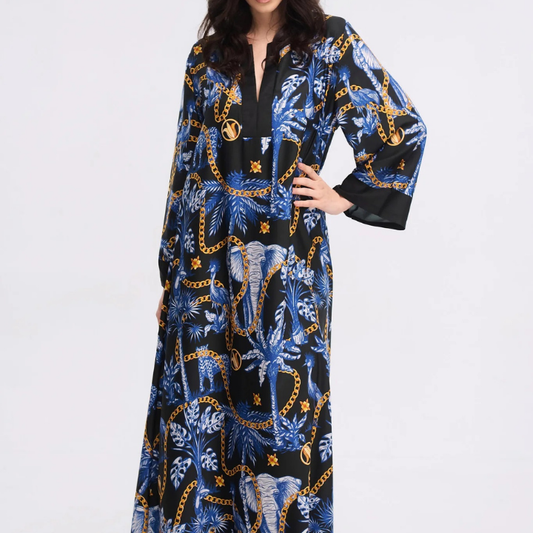 Wild Grace Printed Kaftan Dress