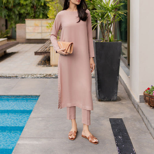 Minimalist Beaded Tunic Coord Set for women