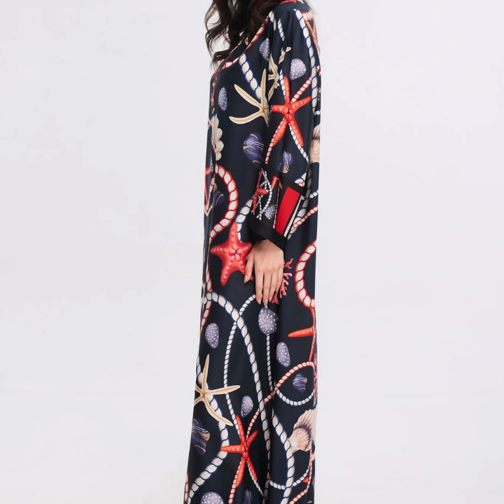 Coastal Elegance Kaftan Dress for Women J6006