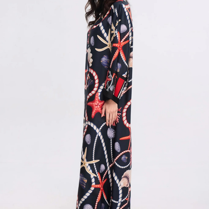 Coastal Elegance Kaftan Dress for Women J6006