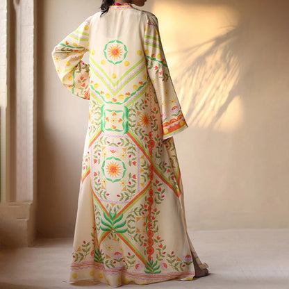 Geometric Print Long Dress for women
