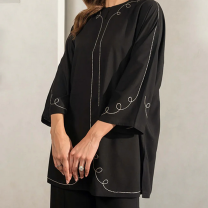 Embroidered Kimono Coord Set for Women
