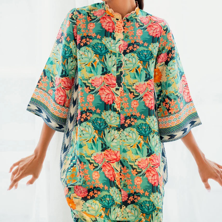 Vibrant Floral Contrast Style CO-ORD SET