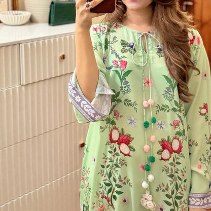 Pastoral Floral Long Dress for women
