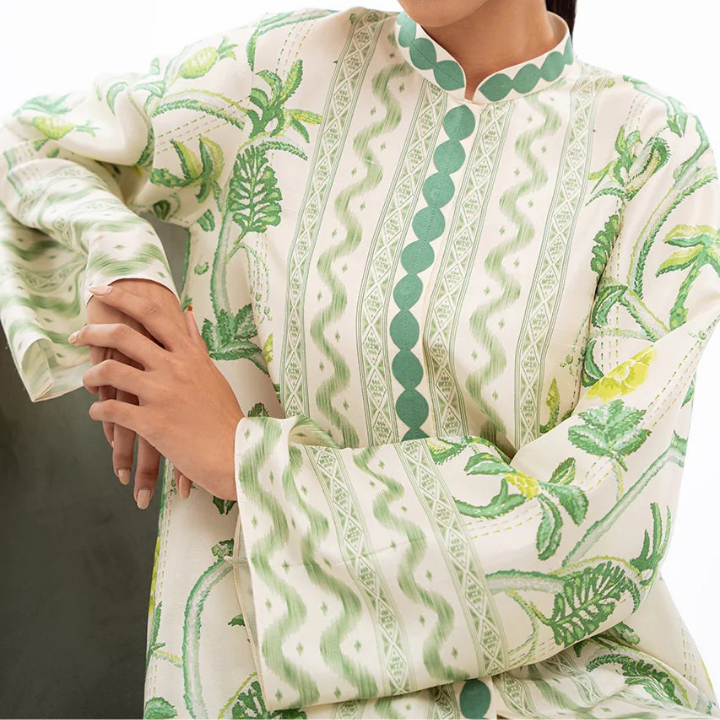 Floral Ikat Print Relaxed Fit Women Designer Co-ord Set