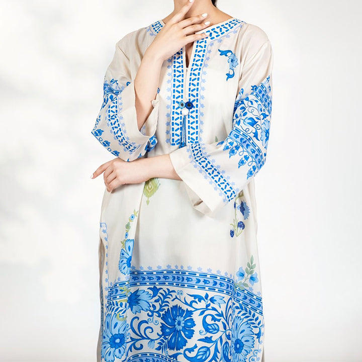 Ceramic Floral Tunic Coord Set for women