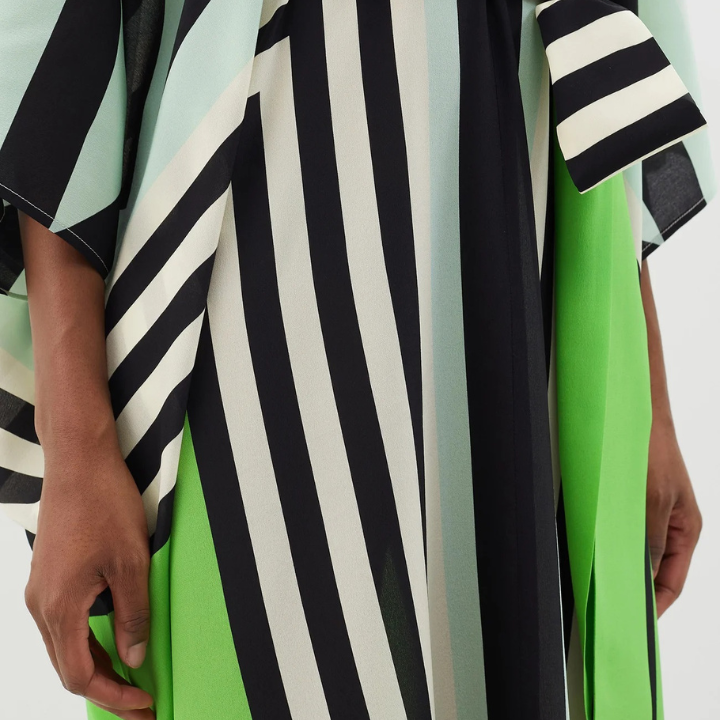 Green Enigma Belt Style Full Kaftan