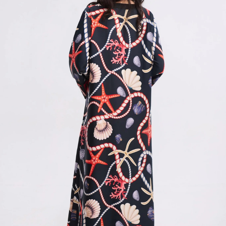 Coastal Elegance Kaftan Dress for Women J6006