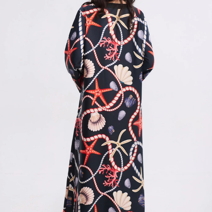 Coastal Elegance Kaftan Dress for Women J6006