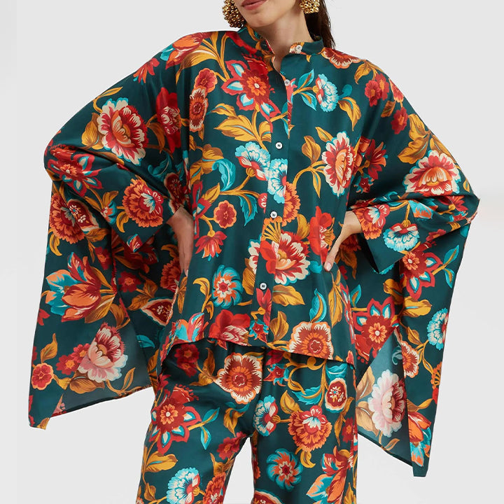 Deep Floral Ensemble Coord Set for women