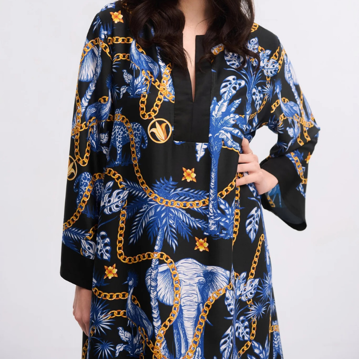 Wild Grace Printed Kaftan Dress