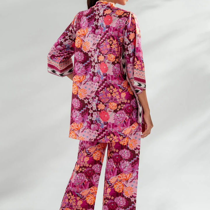 Vibrant Floral Contrast Style CO-ORD SET