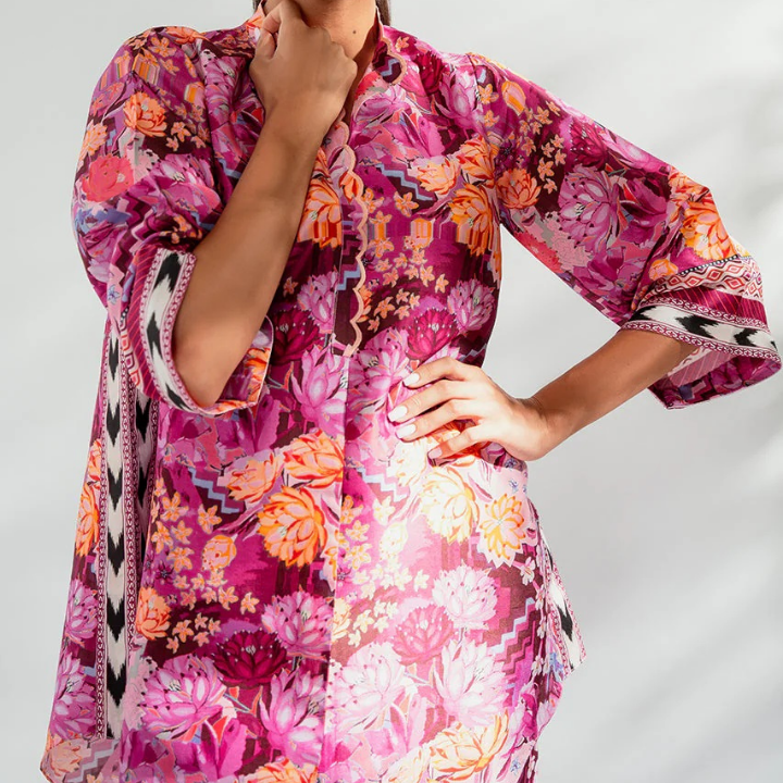 Vibrant Floral Contrast Style CO-ORD SET